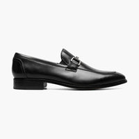 Thumbnail for Florsheim Boys Conetta Black Slip On Bit Loafer Leather Dress Shoes