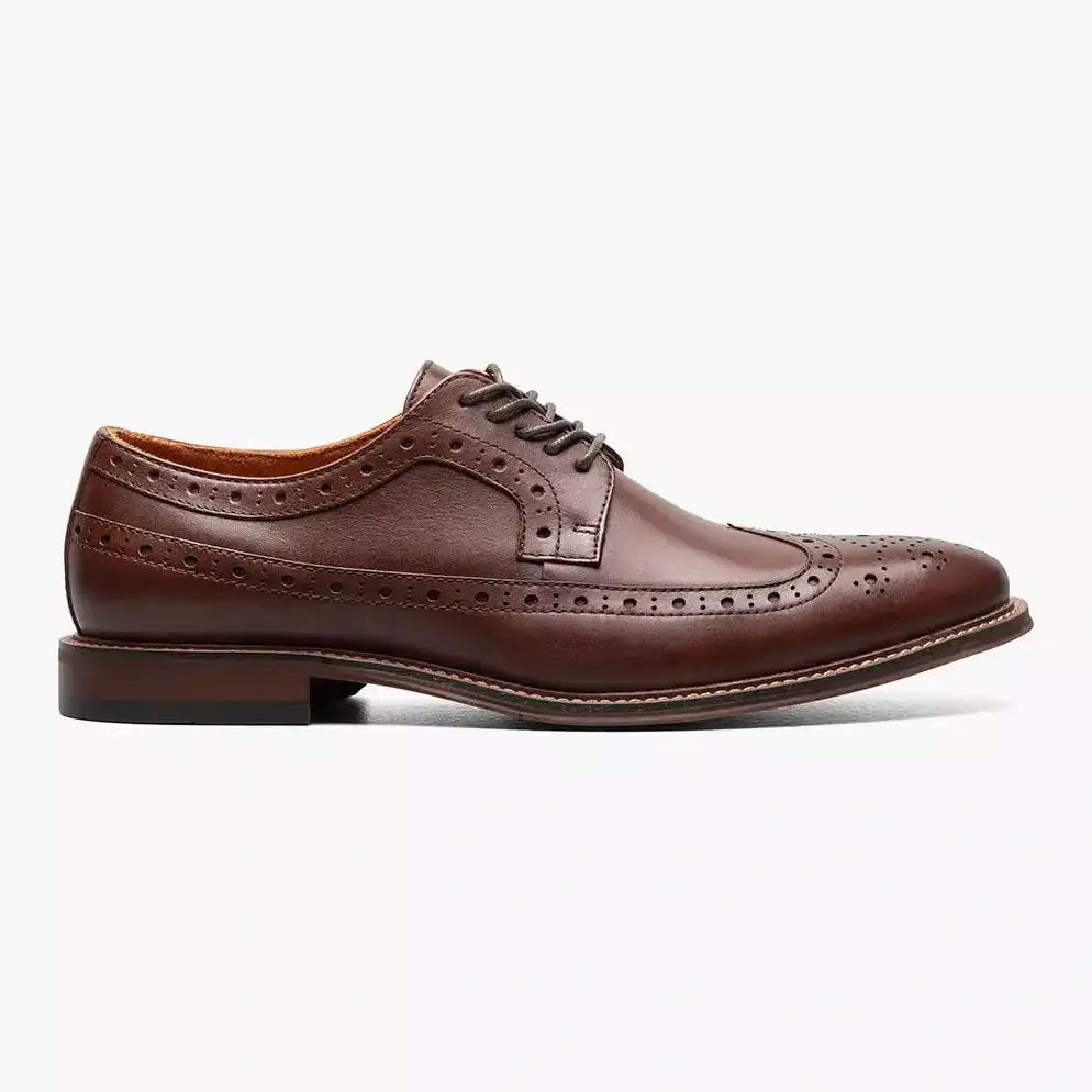 Stacy Adams Marledge Zapatos de vestir Oxford con cordones de cuero burdeos para hombre