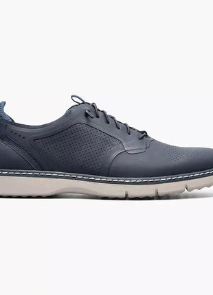 Stacy Adams Synchro Mens Navy Leather Lace Up Sneakers Casual Shoes