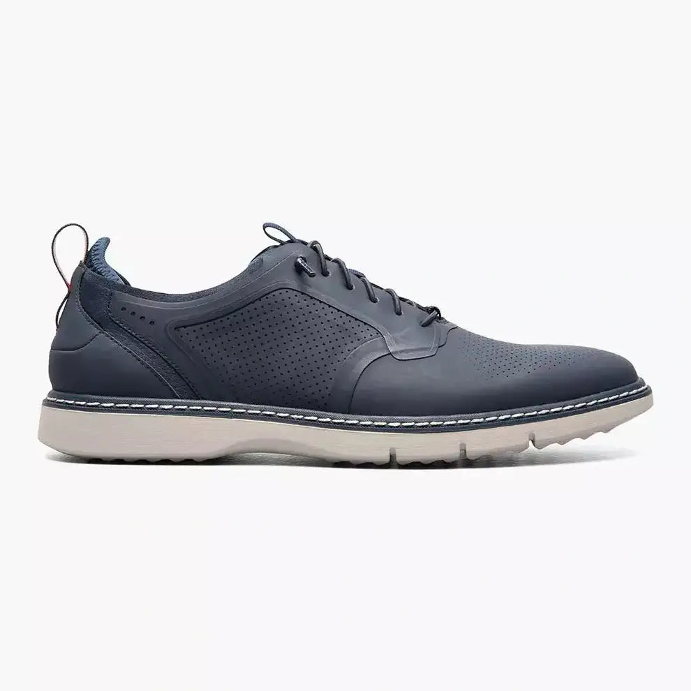 Stacy Adams Synchro Mens Navy Leather Lace Up Sneakers Casual Shoes
