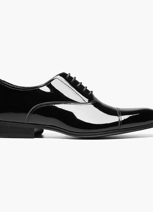 Florsheim Mens Black Patent Leather Lace-up Oxford Tuxedo Dress Shoes