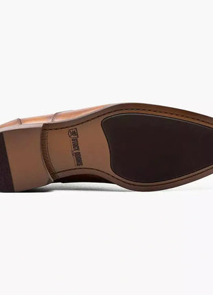 Stacy Adams Kallum Mens Cognac Brown Lace-up Oxford Leather Dress Shoes