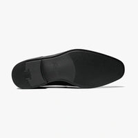 Thumbnail for Florshiem Mens Amelio Black Moc Toe Slip On Leather Dress Shoes