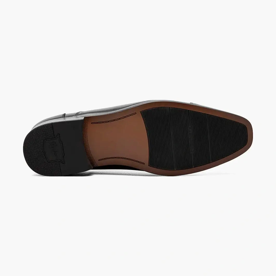 Florsheim Mens Postino Solid Black Oxford Cap Toe Leather Dress Shoes