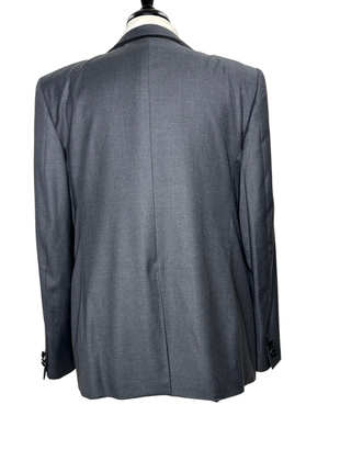 Halston Charcoal Gray Textured Peak Lapel Classic Fit 1-Button Wool Tuxedo - 44R