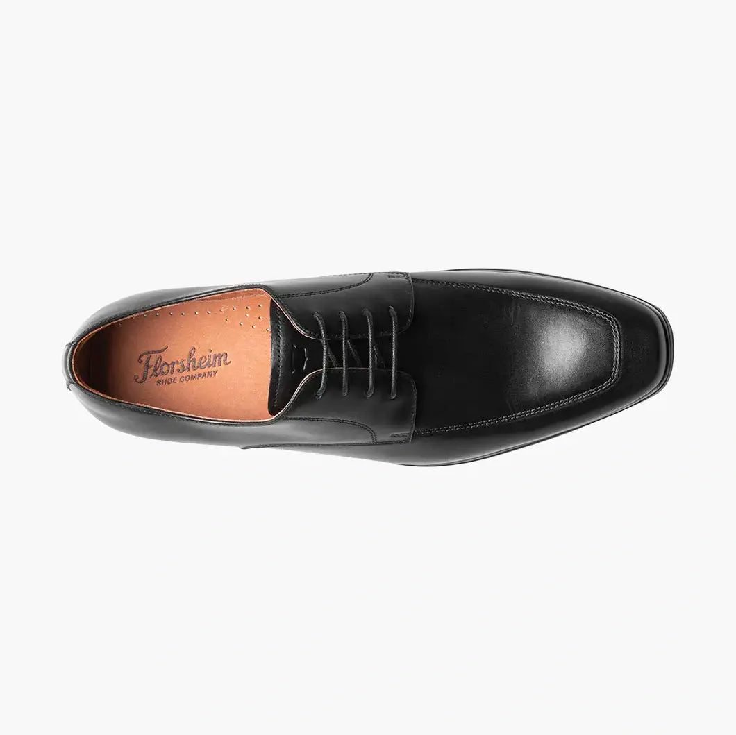Florsheim Mens Solid Black Postino Moc Toe Oxford Leather Dress Shoes