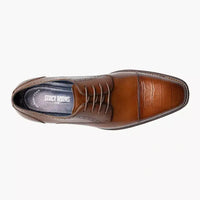 Thumbnail for Stacy Adams Penley Men's Cognac Leather Cap Toe Oxford Dress Shoes