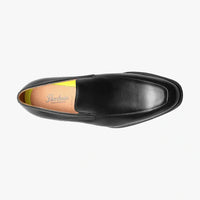 Thumbnail for Florshiem Mens Amelio Black Moc Toe Slip On Leather Dress Shoes