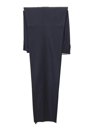 Isaia Mens 42R Drop 8 Navy Pinstripe 100% Wool Slim Fit 2 Piece Suit