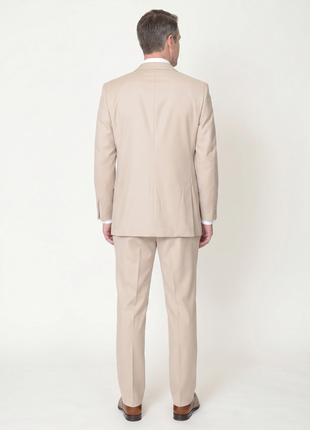 Raphael Mens Classic Fit Tan Notch Lapel Two Button Suit