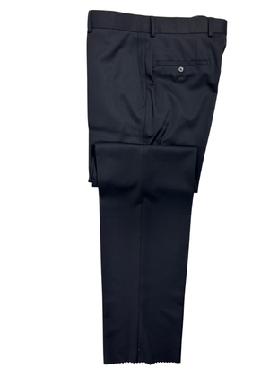 Hugo Boss Mens Solid Black Notch Lapels Classic Fit 2 Button Wool Suit - 40L