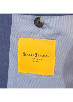 Hickey Freeman Mens 46L Blue 100% Wool Classic Fit 2 Piece Suit