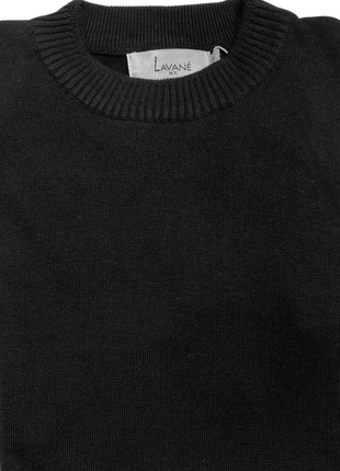 Lavane Mens Solid Black Cotton Rayon Blend Short Sleeve Knit Casual Shirt