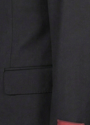 Mazara Solid Black Classic Fit Notch Lapel Wool Cashmere Blend 2-Button Suit