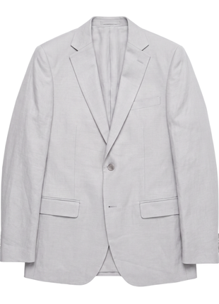 Alberto Nardoni Light Grey Linen Slim Fit  Notch Lapel Two Button  Suit - The Suit Depot