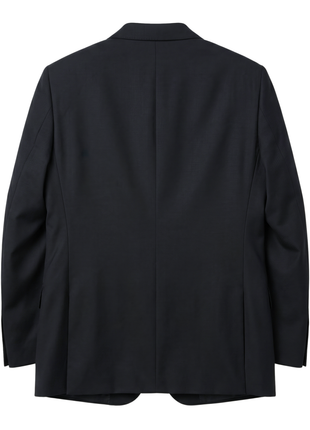 Sartoria Mazara Solid Black Slim Fit Notch Lapel 2-Button Wool Suit