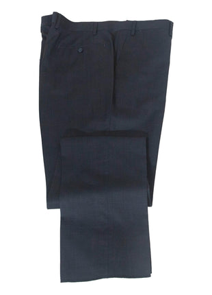 Bresciani Mens 46L Drop 6 Navy Pindot Super 150s Wool Classic Fit 3 Piece Suit
