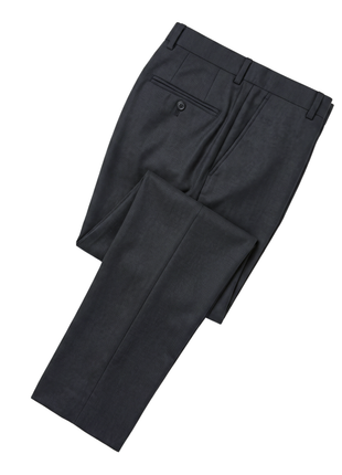 Sartoria Mazara Solid Black Slim Fit Notch Lapel 2-Button Wool Suit