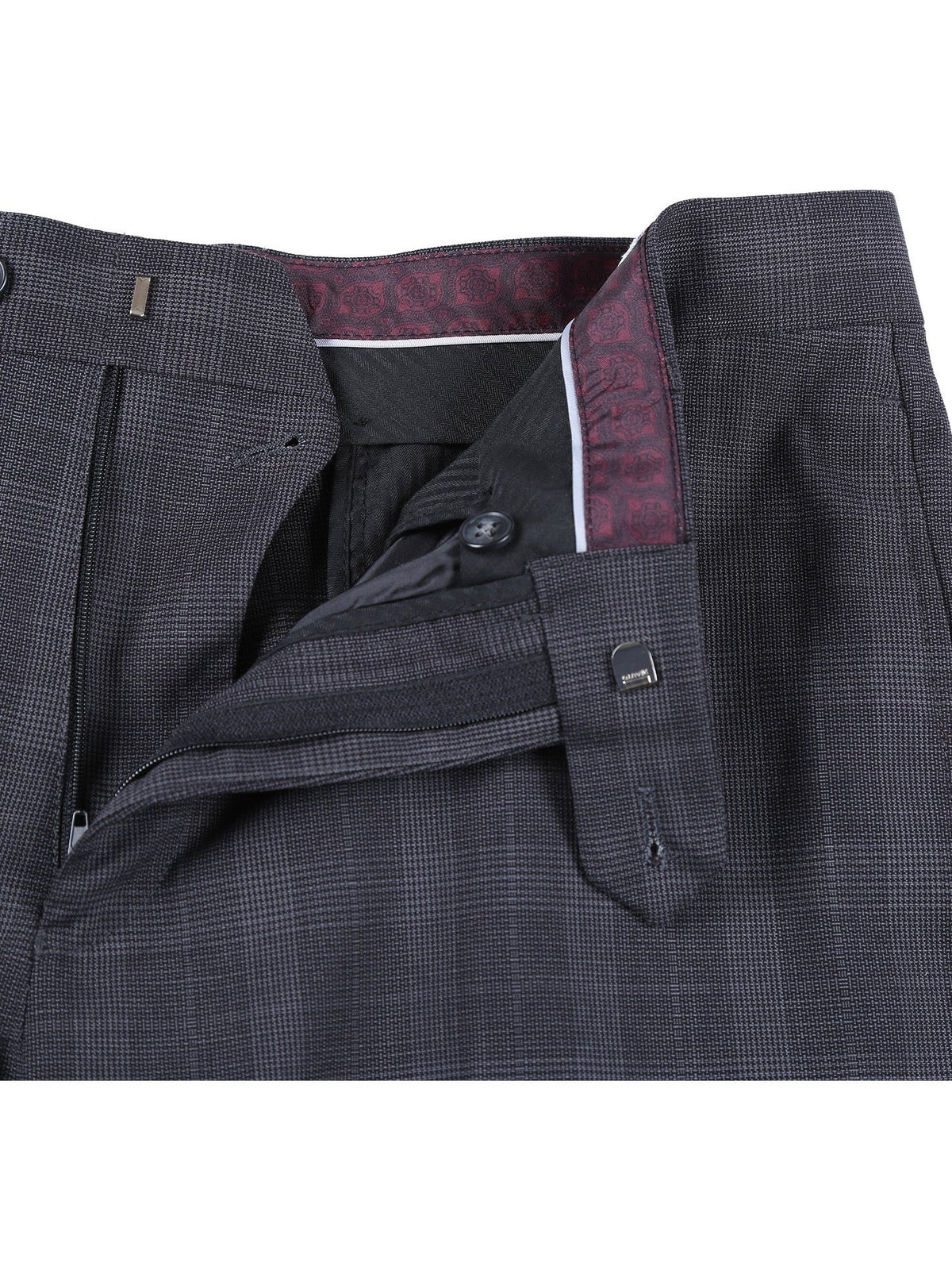 English Laundry Single Breasted Two Button Checked Notch Lapel Suit