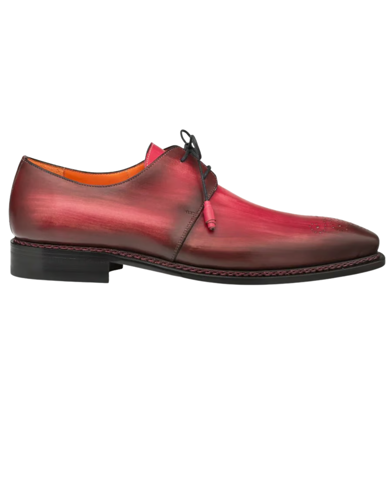 Mezlan Burgundy Cap Toe Oxford Dress Shoes Leather Lace Up Spain Mens 11B Burgundy Mezlan Men main image 3