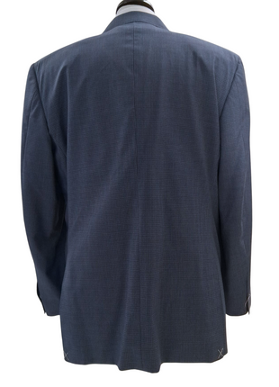Canali Blue Micro Check 100% Wool Suit 48R