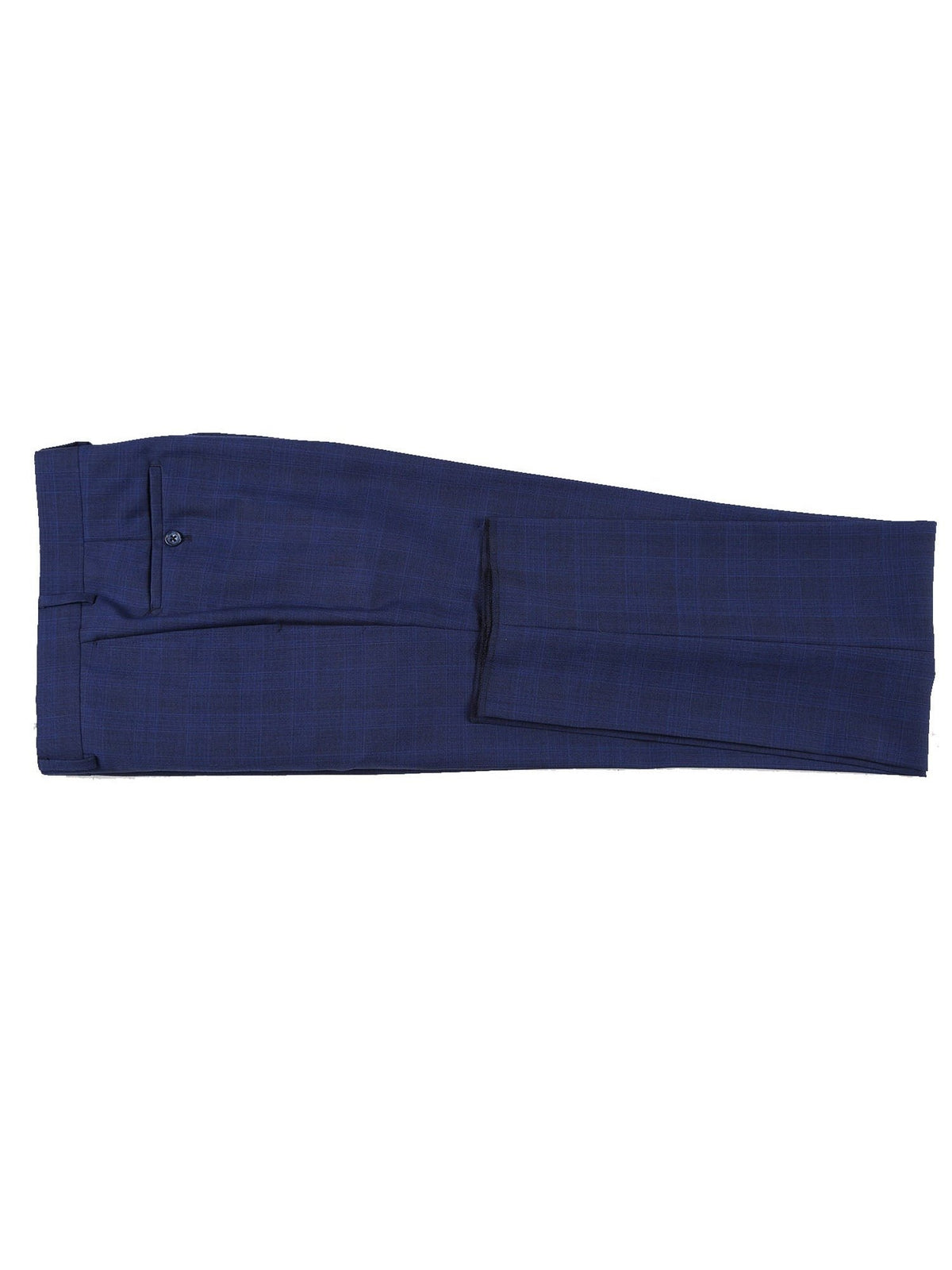 English Laundry Slim Fit Midnight Blue Check Wool Suit