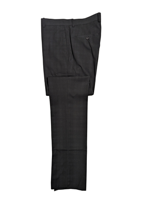 Caravelli Mens Black Plaid Slim Fit 2 Piece Suit