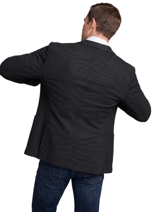Bergamo Black Technical Weave Slim Fit 4-Way Stretch Air Blazer