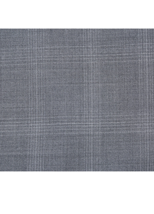 English Laundry Light Gray Plaid Slim Fit Notch Lapel Wool Blend Stretch 2 Button Suit