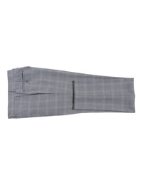 Thumbnail for English Laundry Slim Fit Light Gray Window Pane Check Wool Suit