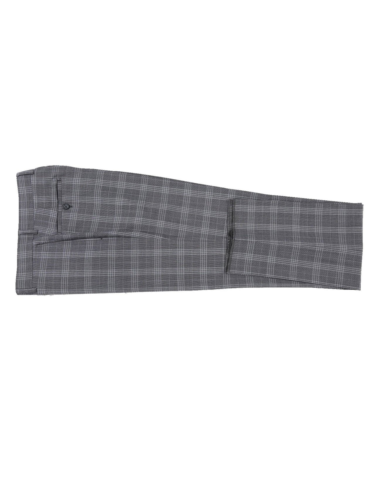 Gray Check Peak Wool Suit