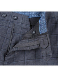 Thumbnail for English Laundry Slim Fit Charcoal Checked Wool Suit