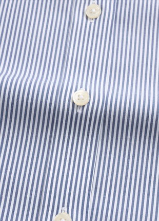 Atica Slim Fit Ash Gray Striped Standard Cuff Cotton Dress Shirt