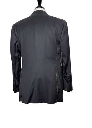 Sartoria Partenopea Mens Solid Charcoal Notch Lapel Slim Fit 3-button Wool Suit - 38R