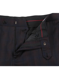 Thumbnail for English Laundry Slim Fit Two button Coffee with Red Check Peak Lapel Suit