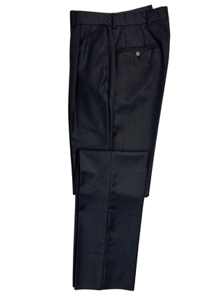 Sartoria Partenopea Mens Black Pinstripe Notch Lapel Classic Fit 3-button Wool Suit - 34R