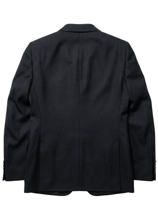 Corneliani Collection Mens Black Textured No-Lapel Slim Fit 3-Piece Wool Suit - 36S
