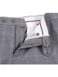 Thumbnail for English Laundry Slim Fit Light Gray Window Pane Check Wool Suit