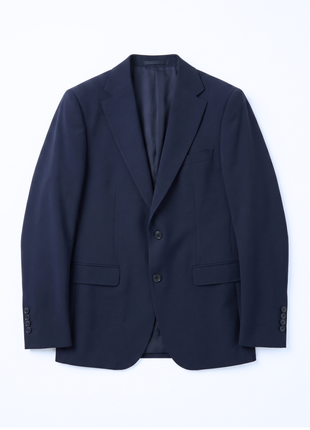 Montreux Mens Solid Navy Blue Slim Fit Unlined 4-way Stretch Suit