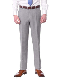 Thumbnail for Mens Slim Fit Light Gray Two Button 100% Wool Suit