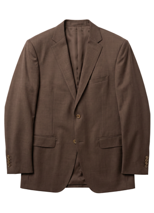 Prontomoda Brown Check Regular Fit Wool Notch Lapel 2 Piece  Suit - The Suit Depot