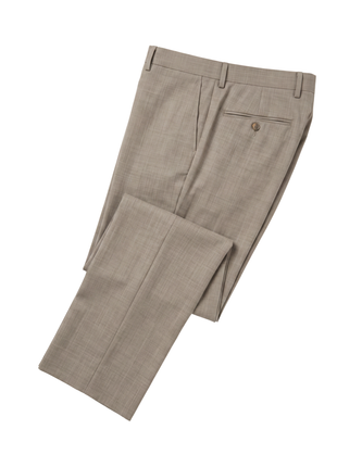 Blujacket Mens Tan Plaid Marzzoto Wool Regular Fit 2-Piece Suit
