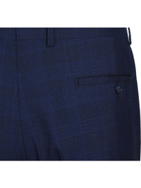 Thumbnail for English Laundry Slim Fit Midnight Blue Check Wool Suit