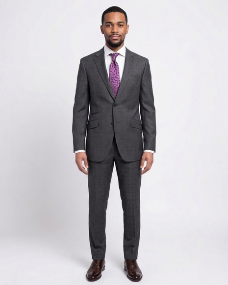 Shop Napoli Gray 100% Wool Suit | The Suit Depot