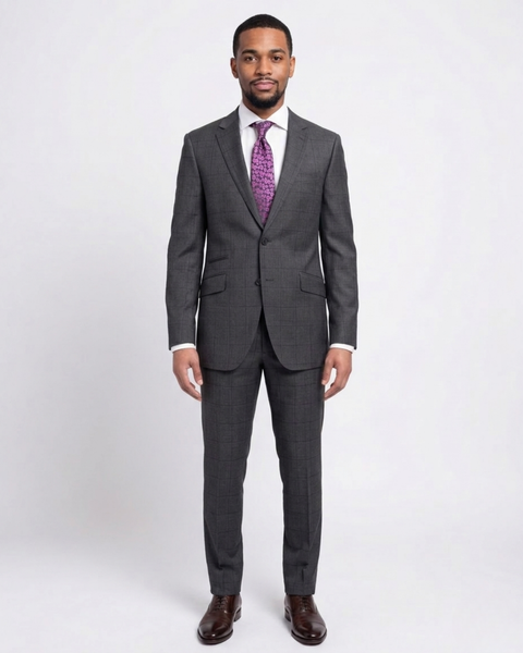 Shop Napoli Gray 100% Wool Suit | The Suit Depot