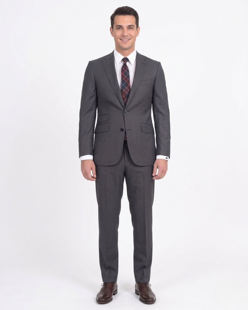 Shop Napoli Charcoal 100% Wool Suit | The Suit Depot