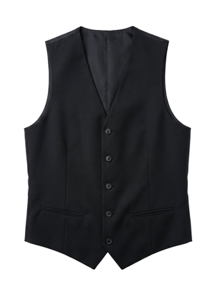 Corneliani Collection Mens Black Textured No-Lapel Slim Fit 3-Piece Wool Suit - 36S