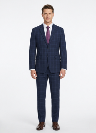 Men's Slim Fit Checked Suits - The Suit Depot