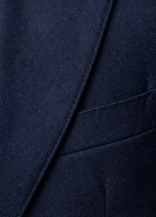 Sartoria Mazara Mens Navy Blue Weave Classic Fit 100% Wool Blazer Sportcoat