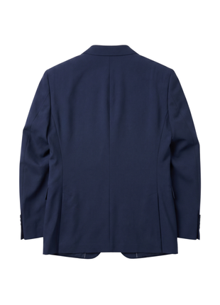 Montreux Mens Solid Navy Blue Slim Fit Unlined 4-way Stretch Suit